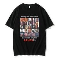 Didžiosios Britanijos elektroninės muzikos „Aphex Twin Anxiety“ turi daug veidų, tačiau yra tik vieni APHEX grafiniai marškinėliai unisex moteriški vintažiniai marškinėliai L