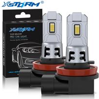 2 vnt H1 H3 H4 H11 H7 LED priekinių žibintų mini lemputės 9005 HB3 9006 HB4 H27 880 881 belaidis turbo automobilio priekinis žibintas Canbus 60W 20000LM 6500K CSP automatinis diodinis žibintas H7