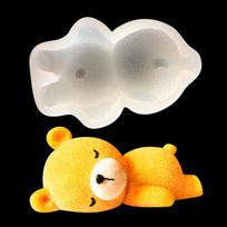 3D Miegančiojo meškiuko lėlė Silikoninio pyrago formavimo putėsių pyragas Jello ledų formelės šokolado saldainių formos gipso losjono juostelės formelės
