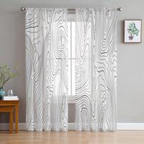 Paprastos linijos ir abstraktūs kalnai tiulio užuolaidos svetainei, miegamajam, šydinė užuolaida, langų namų dekoras, užuolaidos 135W x 114H(cm)