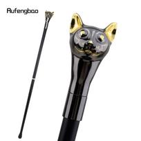 Auksinė juoda prabangi katės rankena vaikščiojimo lazdelė madinga dekoratyvinė lazda Gentleman Elegant Cosplay lazdos rankenėlė Crosier 90 cm