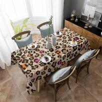 Leopardo rašto taškuotas staltiesė Šventinė puošyba Vandeniui atsparios stačiakampės staltiesės Vestuvių puošyba Stalo uždangalas 4pcs 33x48 Table mat