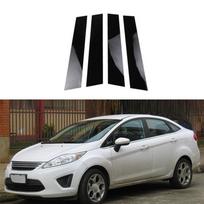 Skirta „Ford Fiesta 2009-2015 Glassy Piano Black“ automobilio durelių stulpelio stulpelio apdailos lipdukų išorės priedams black