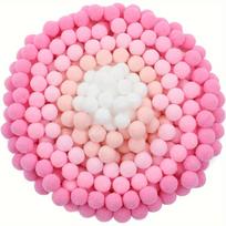 500 Pcs Pom Poms Arts and Crafts - Assorted Pompoms, and Crafts Fuzzy Balls for DIY Arts and Craft Making Decorations S rožinė