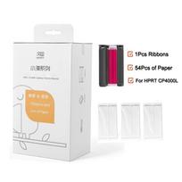 HPRT nuotraukų spausdintuvo fotopopieriaus rinkinys CP4000L mini spalvotam nuotraukų spausdintuvui (1 juostelė ir 54 fotopopierius) 54pcs paper