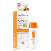 PROVAMED Sensitive Sun Aqua serumas SPF50 PA+++, itin lengvas ir lygus, nekomedogeniškas, jautriai odai, 40 ml. - Tailando odos priežiūra 40 ml.