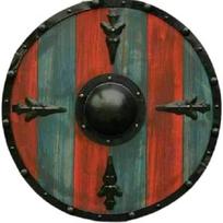 Skydas vikingas medinis viduramžių 24 colių apvalus skandinavų mūšio šarvas karys rankų darbo dovana raudona
