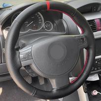 Skirta Opel Corsa C Combo C 2001-2006 Vauxhall Holden Tigra Hand Braid automobilio vairo dangtis Juoda Oda raudona linija raudona