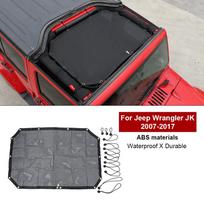 Tinklinis skėčio nuo saulės viršutinis dangtelis suteikia apsaugą nuo UV spindulių Jeep Wrangler JK JKU 2007-2017, juodas juoda