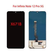 AMOLED LCD ekranas, skirtas Infinix Note 12 Pro 5G X671B, LCD ekranas, jutiklinis ekranas, skaitmenintuvas, pilnas surinkimas, pakeitimas juoda