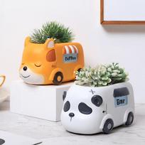 Cute Animal Resin Flower Pot Succulent Pot Planter Home Decor Desktop Ornament Garden Decoration Bonsai Plant Pot No.1
