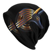 Skullies Beanies Senovės Egiptas Anubis Kepurė žiema Šilta Skrybėlė su gaubtu Unisex slidinėjimo kepuraitė One Size