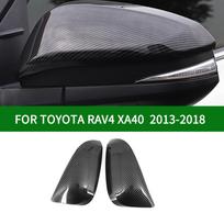 TOYOTA RAV4 XA40 2013-2018 automobiliui galinio vaizdo veidrodėlio dangtelio apdaila, juodo anglies pluošto šoninio posūkio signalo veidrodėlių dangteliai 2014 2015