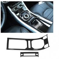 2pcs Carbon Fiber Style Center Console Gear Panel Trim for Land Rover Range Rover Evoque 12-17 high quality