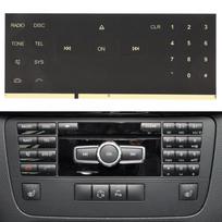 Automobilių radijo CD mygtukų lipdukai, skirti Mercedes Benz C, E, GLK ir W klasės automobiliams 2008–2014 m.