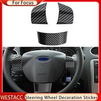 3 vnt. Anglies pluošto automobilio vairo panelės apdailos lipdukas Ford Focus 2 MK 2 2005 - 2011