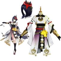Kujo Sara Cosplay Kostiumas Hanfu Suknelė Moterims Helovinas Komiksų Cosplay Apranga L-(Suit+Wig) black