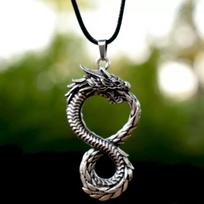 Šiaurės šalių senovės mitologija Vikingo gyvatės drakono uodegos pakabukas karoliai Vyriški gotikiniai retro pakabukai kaklo papuošalai madingi papuošalai Leather chain&pendant