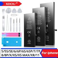 Nulinio ciklo aukštos kokybės baterija, skirta iPhone SE 5 6 6S 5S 7 8 Plus X Xs Max Xr 11 Pro mobiliajam telefonui su nemokamais įrankiais lipduku
