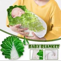 Super Soft Baby warm cabbage shaped blanket 120x120cm žalia