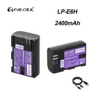 PALO 2400 mAh USB LP-E6 LP E6 LPE6 LP E6N baterija, skirta Canon 5D Mark II III 7D 60D EOS 6D 70D 80D EOS 5DS R fotoaparatams