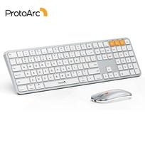 Protoarc apšviesta Bluetooth belaidė klaviatūra ir pelė, skirta Mac OS Macbook Pro Air Imac įkraunama kelių įrenginių biuro kombinacija