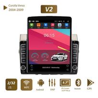 9,7 colio, skirtas Toyota Corolla Verso 2004–2009 automobilių radijui Tesla vertikalus ekranas Carplay Android Autoradio Multimedia Player 2+32GB