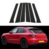 Automobilio durų stulpų moldingo dangtelio apdailos lipdukai, skirti „Porsche Macan 2014 2015–2022“ anglies pluošto imitacijai