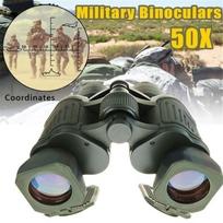 Portable Professional Binoculars Army Telescope Night Vision With Reconnaissance Coordinates Compass Waterproof For Outdoor Camping Travel 50 X 50