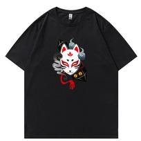 Japoniški anime „Demon Slayer“ marškinėliai unisex „Kawaii Kimetsu No Yaiba“ grafiniai marškinėliai „Tanjirou Kamado“ unisex marškinėliai „Harajuku“ trumpomis rankovėmis L