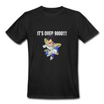 Dragon Ball Goku Vegeta Over 9000 Retro unisex marškinėliai S