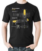 Flyins Aviacijos tematikos 'Messerschmitt Bf109' Unisex marškinėliai S