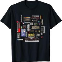 Analoginis Modulinis Sintezatorius Muzikos Prodiuserio Klaviatūra Marškinėliai Unisex S