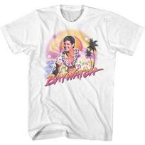 Baywatch Mitch Airbrush Balti Unisex Marškinėliai S