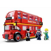 Statybinis blokas City Scene Raudonas dviaukštis Londono autobusas 382vnt plytos Konstrukcijos Modelis Žaislai Vaikai Mergaitės Berniukai Dovanos No Box