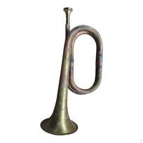 Tvirtas varinis ir žalvarinis pučiamasis signalinis muzikos instrumentas su kandikliu kavalerijos trimitu
