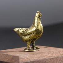 Žalvarinė vištos figūrėlė Rankdarbiai Gyvas juokingos dovanos Mažo gyvūno skulptūra Vištos statula Elegantiška brown