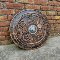 Vikingų skydas, Keltų kryžius, vikingų sienų dekoras, medinis sienų menas, rankų darbo namų dekoras, Tėvo dienos dovana jam, Rankų darbo dovanai, Sienų pakabukai