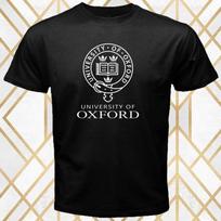 Oksfordo universiteto logotipas Juodi unisex marškinėliai S