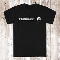 Evinrude Outboards logotipu juodi unisex marškinėliai S