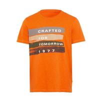 Camel Active Vyriški Marškinėliai Su Spaudiniu Oranžiniai 1T06 409745 52 Unisex S