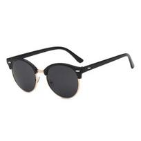 Retro Ryžinis Nagų Spalvos Plėvelė Saulės Akiniai Anti-Ultravioletiniai Mados Tendencija Universalūs Atspindintys Saulės Akiniai Oculos Dsol Redondo