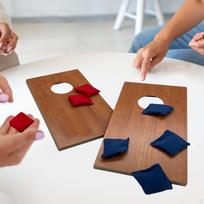 2 vnt Cornhole rinkinys lauko žaidimui mini stalinis nešiojamasis stalinis kukurūzų skylių medžio skylė