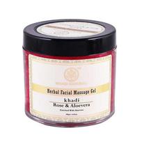 Natūralus šveičiamasis veido masažo gelis su rože ir alaviju (100 g), Žolelių veido masažo gelis Rose & Aloevera, Khadi Natural 11.5
