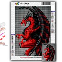 5D DIY Diamond Painting European Dragon Cross Stitch Diamond Art Embroidery  Mosaic Home Deco Full Round 20X30CM