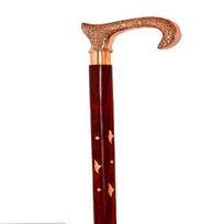 Medinės Chesham Antique sulankstomos vaikščiojimo lazdos 91,44 cm su vintage žalvario rankena