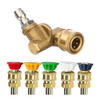 Aukšto slėgio plovimo purkštukų antgaliai Wand Coupler Power Spray Kit 4500 PSI auksas