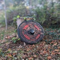 Vikingų skydas, Keltų kryžius, vikingų sienų dekoras, medžio sienų menas, rankų darbo namų dekoras, tėvo dienos dovana jam, rankų darbo dovana jam, sienų apmušalai