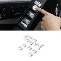 14 vnt Automobilių ABS chromo lango pakėlimo jungiklio mygtuko rėmo dangčio apdaila, skirta Mercedes Benz ABCE CLA GLK GLA GLE klasė W204 W166