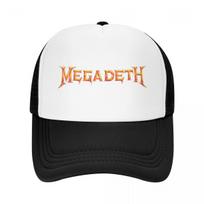 Heavy Metal Rock Roll Muzika Megadeth Spaudinys Beisbolo Kepuraitė WoUnisex Unisex Reguliuojama Trauker Kepuraitė Lauko Snapback Kepuraitės Vasarinės Kepuraitės Trucker Hat white